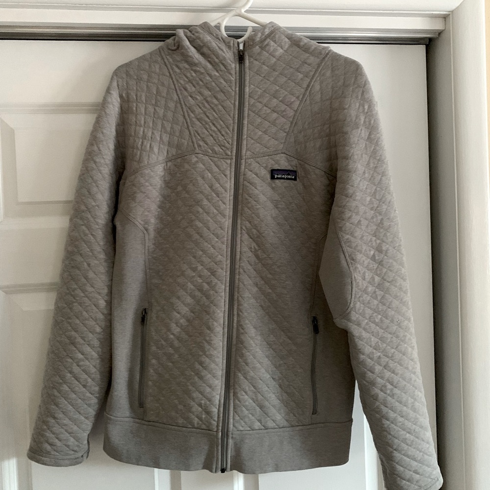 Patagonia Organic Cotton Quilt Hoodie - Women's medium grey